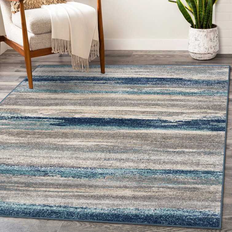 17 Stories Ellensburg Abstract Blue/Beige/Gray Area Rug & Reviews Wayfair